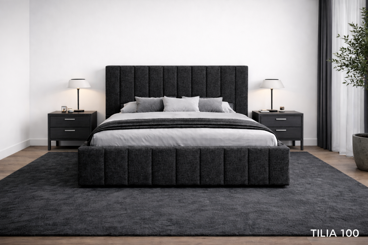 Łóżko tapicerowane Azzurro Materiał- Tilia