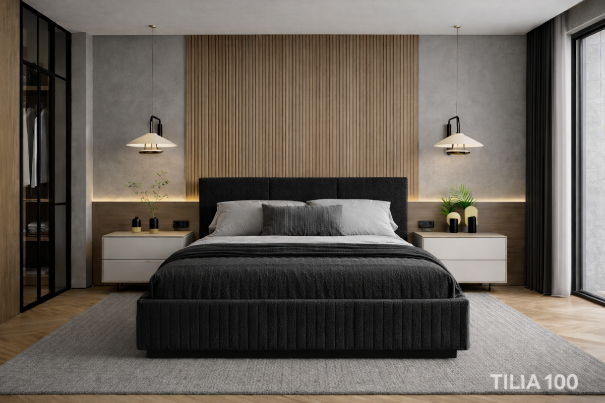 Łóżko tapicerowane Verde Materiał- Tilia